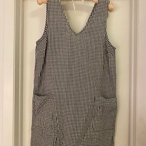 Breezy gingham shift dress